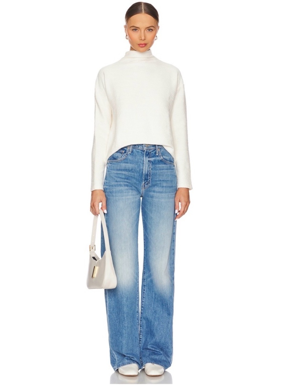 NWT Bobi Pullover Turtleneck in Parchment- still n stores